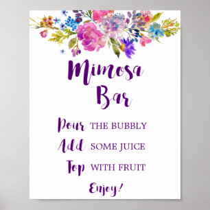 Plum Purple Garden Mimosa Bar Sign