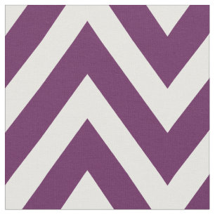 Plum Purple Modern Chevron Large Scale Fabric