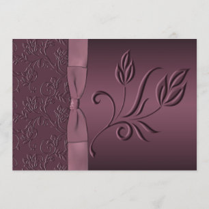 Plum Purple Passion Wedding Invite
