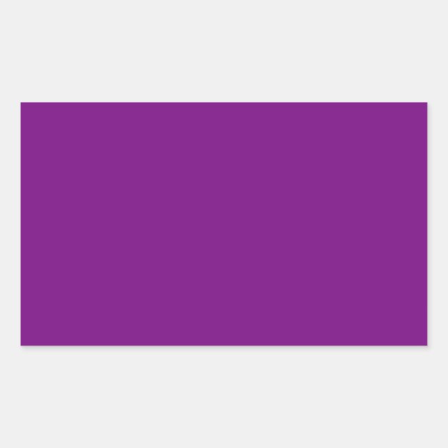 Plum Purple Rectangle Sticker (Front)