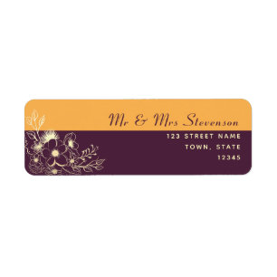 Plum Purple Return Address Label