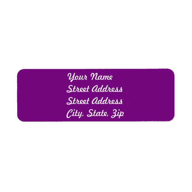 Plum Purple Return Address Sticker (Front)