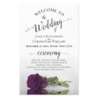 Plum Purple Rose Elegant BUDGET Wedding Program