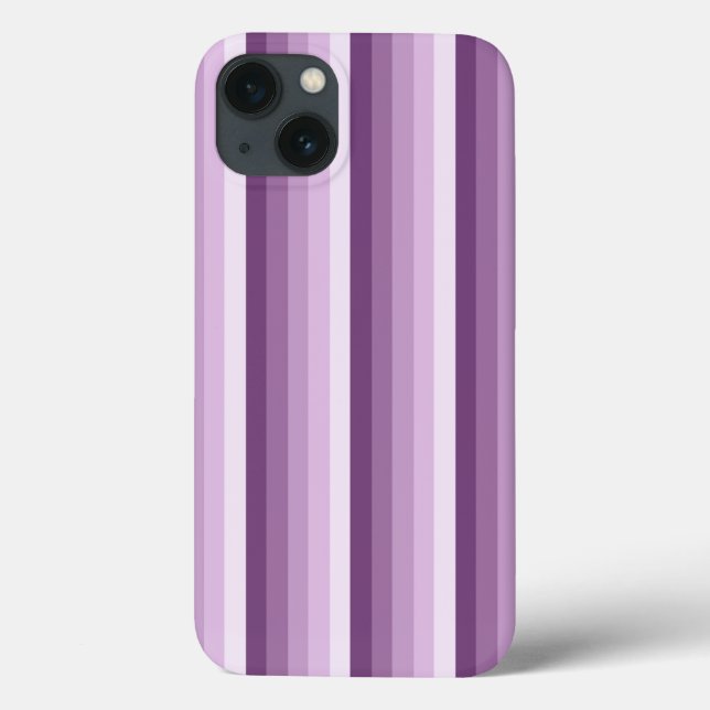 Plum purple shadow stripes Case-Mate iPhone case (Back)
