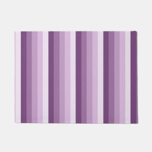 Plum purple shadow stripes doormat
