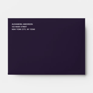 Plum Purple Simple Minimalist Coloured Envelope