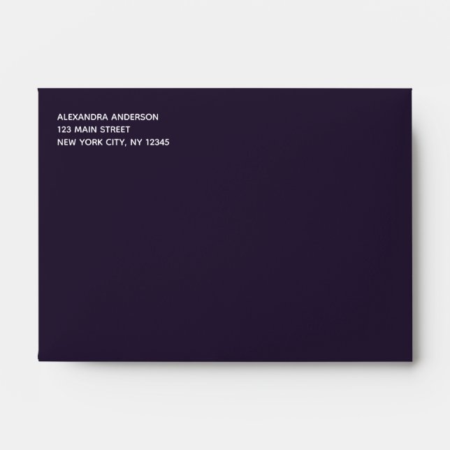 Plum Purple Simple Minimalist Coloured Envelope (Front)
