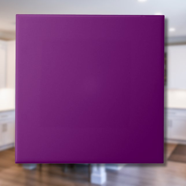 Plum Purple Solid Colour | Classic Elegant Ceramic Tile (Creator Uploaded)