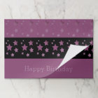 Plum Purple Stars And Black Table Decor