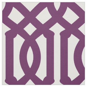 Plum Purple Trellis Large Scale Fabric