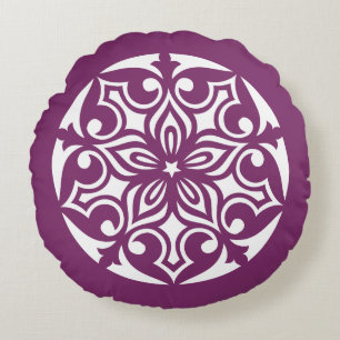 Plum Purple TRIBAL CIRCLE OF LIFE Throw Pillow
