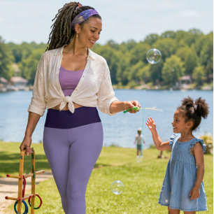"PLUM PURRFECT" PERSONALIZE HIGH-WAIST CAPRI LEGGINGS