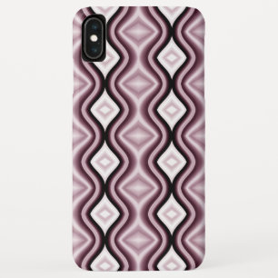 Plum Red Diamond Pattern iPhone XS Max Case