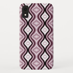 Plum Red Diamond Pattern iPhone XR Case