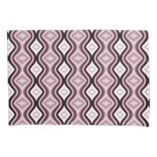 Plum Red Diamond Pattern Pillowcase
