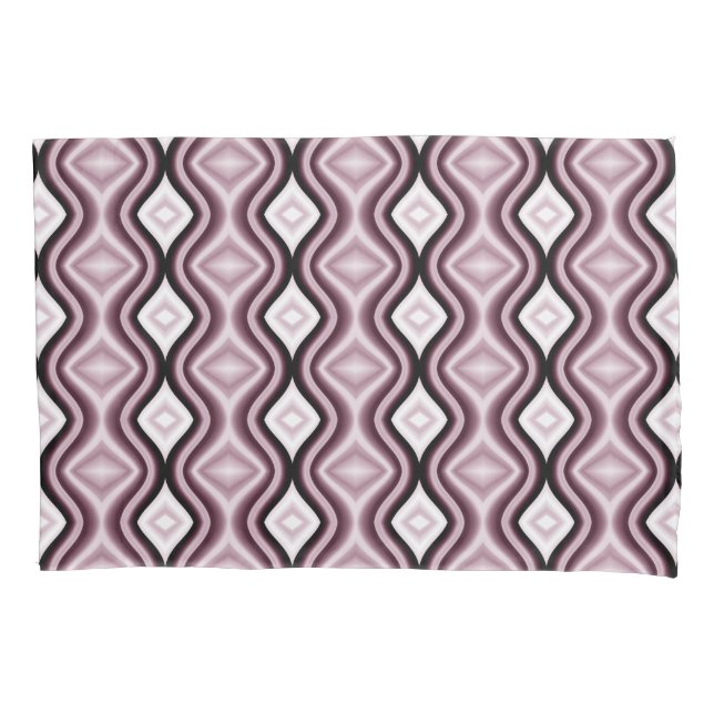 Plum Red Diamond Pattern Pillowcase (Front)
