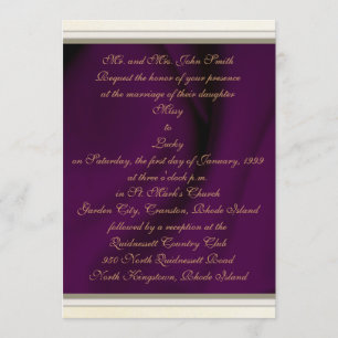 Plum Satin Invitation/Announcement Invitation