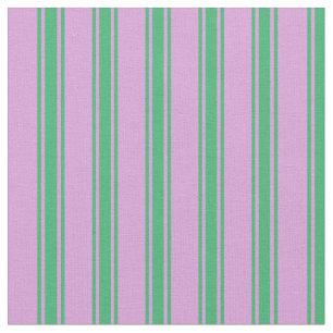 Plum & Sea Green Stripes Fabric