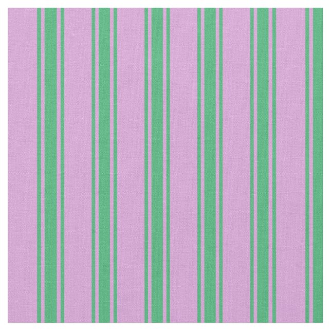 Plum & Sea Green Stripes Fabric (Close Up)