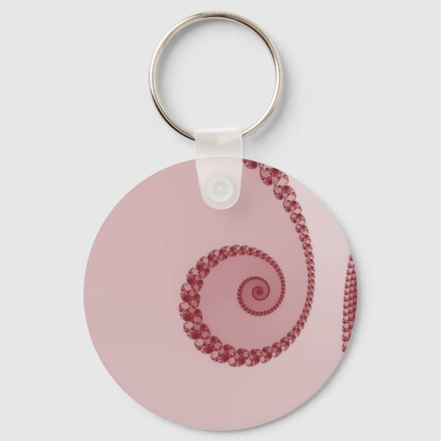 Plum Simple Spiral Keychain (Front)