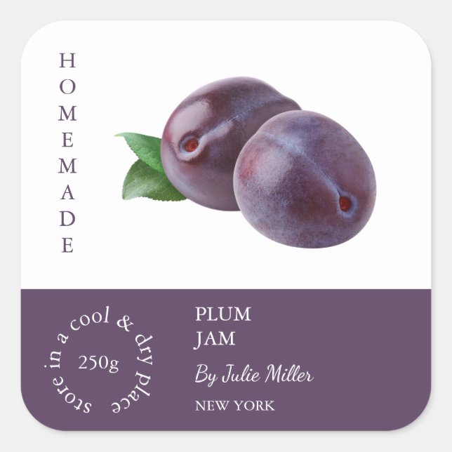 Plum Small Business Label (Front)