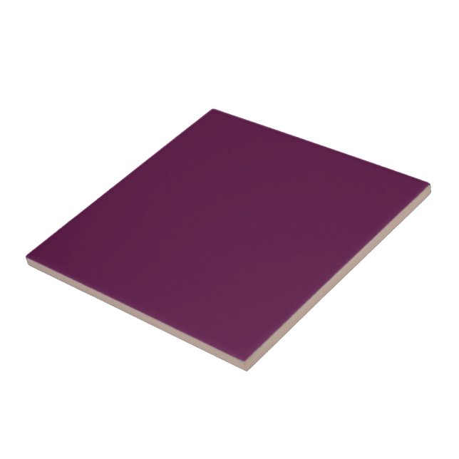 Plum (solid colour)  ceramic tile (Side)