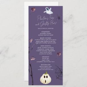 PLUM SPOOKY PUMPKIN SPIDER AUTUMN GHOST HALLOWEEN  MENU
