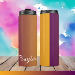 Plum Sunset - Customisable Name Thermal Tumbler