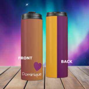 Plum Sunset - Gradient With A Heart Thermal Tumbler