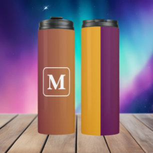 Plum Sunset - Monogram Gradient  Thermal Tumbler