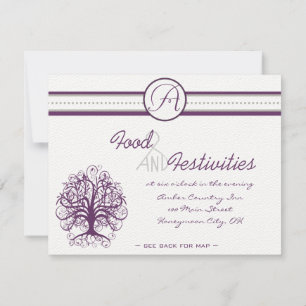 Plum Swirl Tree  Reception Direction Cards