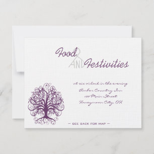Plum Swirl Tree Reception Direction Cards