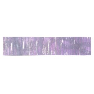 Plum Table   Purple Silver Splatter Brushstroke Short Table Runner
