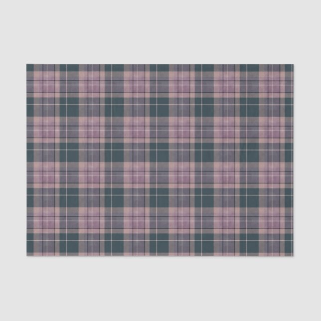 Plum tartan tissue paper (Front)