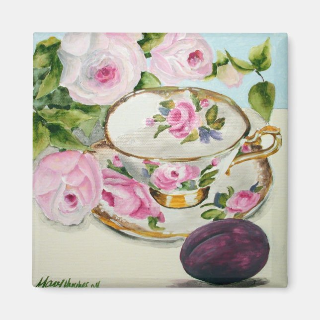 Plum & Tea Magnet (Front)