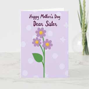 Plum Text Mothers Day Card