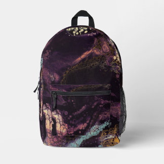 Plum the Depths Printed Backpack