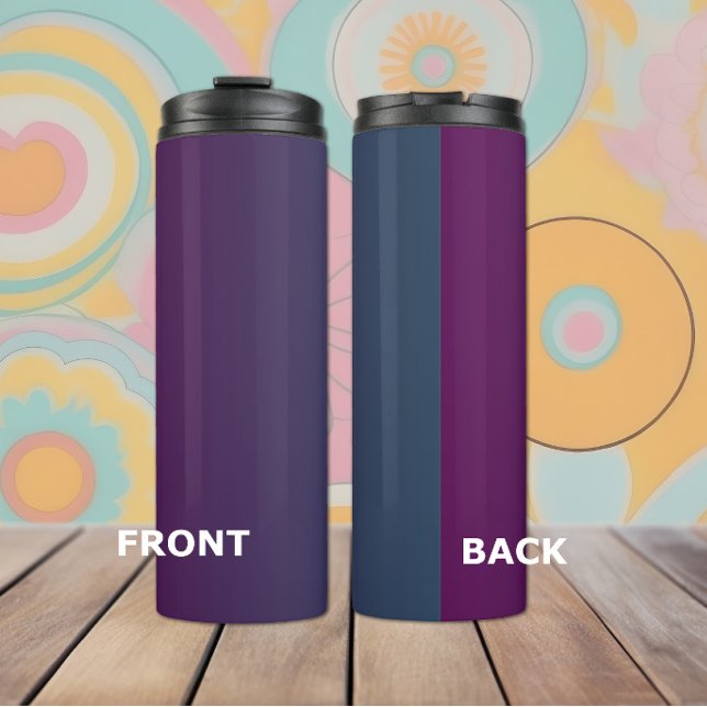 Plum Twilight - Elegant Plum Blue Gradient Tumbler (Mockup)
