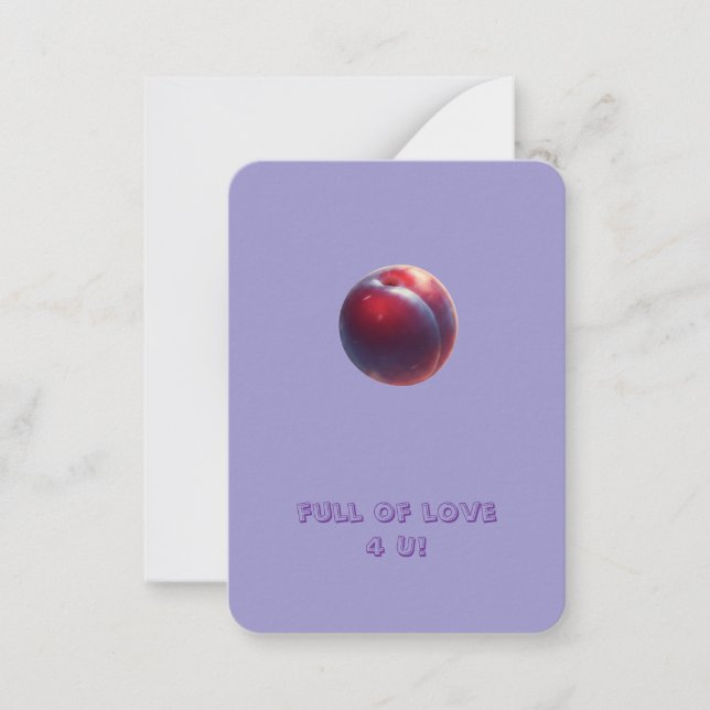 Plum Valentines Card (Front)