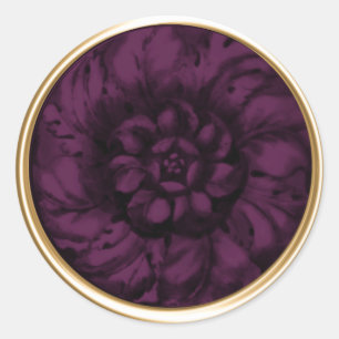 Plum Vintage Baroque Embossed Look Seal