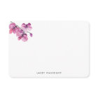 Plum Watercolor Orchid Personalised Stationery