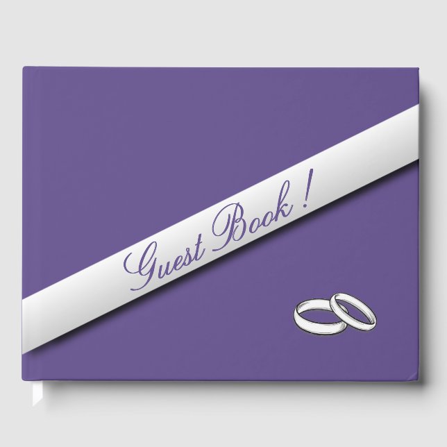 Plum Wedding Guest Book (Front)