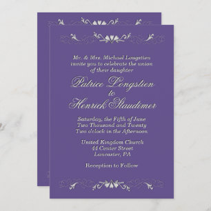 Plum Wedding Invitation