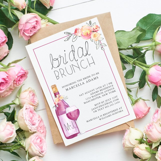 Plum Wine Bridal Brunch Invitation (Creator Uploaded)