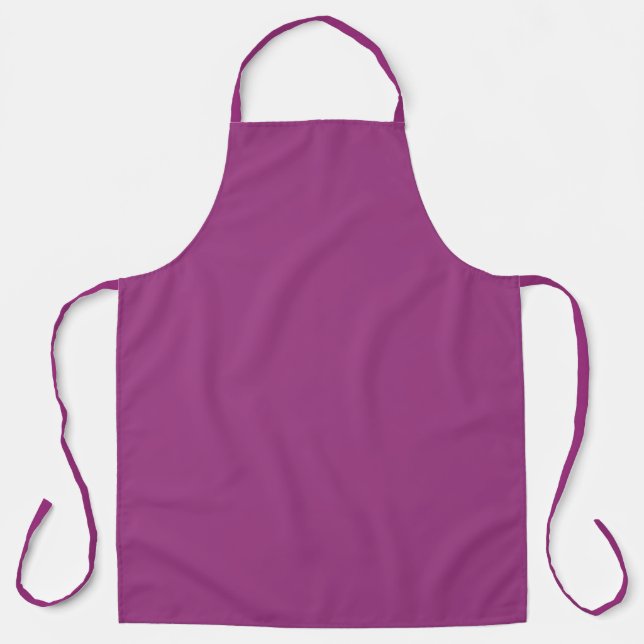 Plum Wine Purple Spring Season Solid Colour Apron (Front)