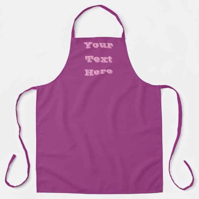 Plum Wine Purple Spring Season Solid Colour Apron (Front)