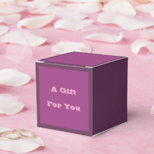 Plum Wine Purple Spring Season Solid Colour Favour Box
