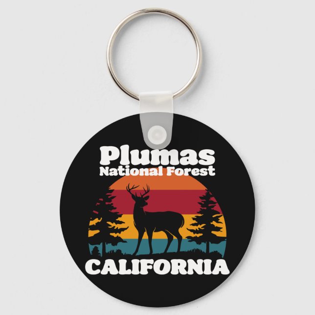 Plumas National Forest California Key Ring (Front)