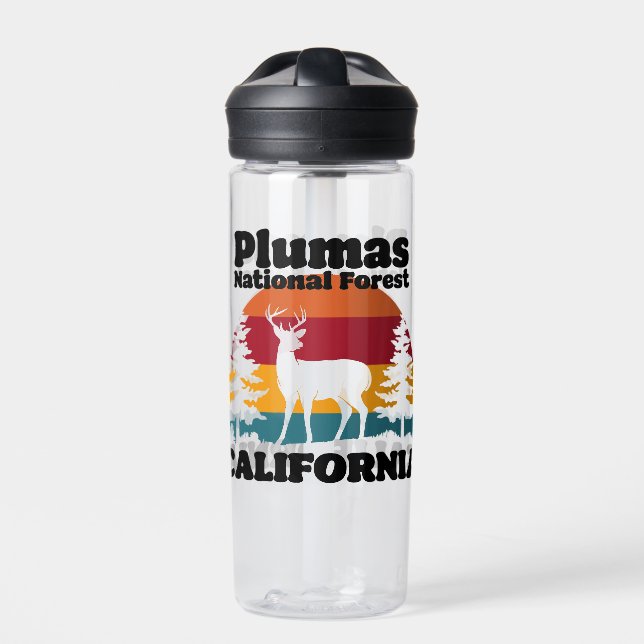 Plumas National Forest California Water Bottle (Front)