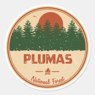 Plumas National Forest Classic Round Sticker